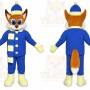 Blue Fox Mascot Costume with Custom Logo