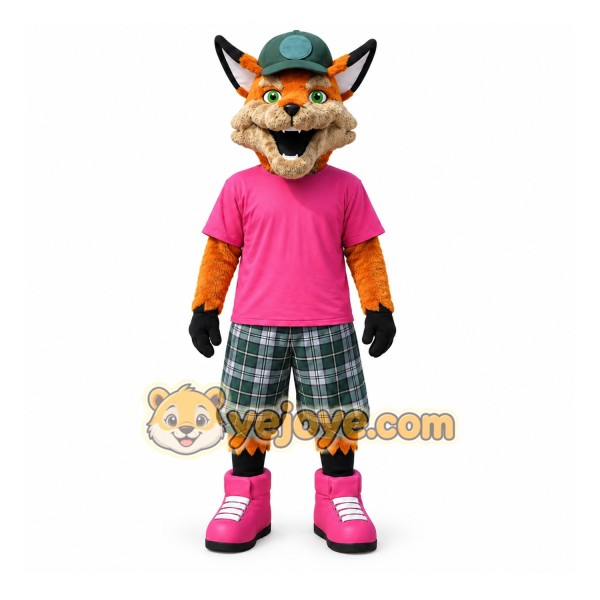 Orange Fox Mascot Costume with Custom Logo Orange Fox Mascot Costume with Custom Logo
