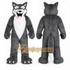 Gray Wolf Mascot Costume with Custom Logo Gray Wolf Mascot Costume with Custom Logo