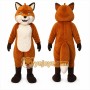 Orange Fox Mascot Costume with Custom Logo
