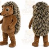 Brown Hedgehog Mascot Costume with Custom Logo