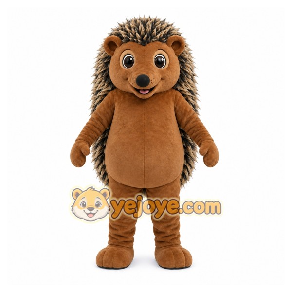 Brown Hedgehog Mascot Costume with Custom Logo Brown Hedgehog Mascot Costume with Custom Logo