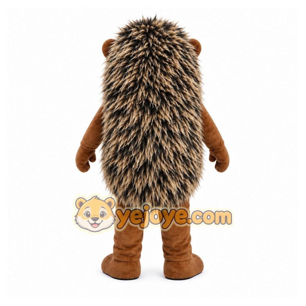 Brown Hedgehog Mascot Costume with Custom Logo Brown Hedgehog Mascot Costume with Custom Logo