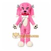 Pink Dog Mascot Costume with Custom Logo