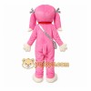 Pink Dog Mascot Costume with Custom Logo