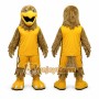 Yellow Eagle Mascot Costume with Custom Logo
