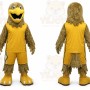 Yellow Eagle Mascot Costume with Custom Logo
