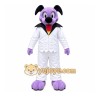 Purple Dog Mascot Costume with Custom Logo