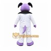 Purple Dog Mascot Costume with Custom Logo