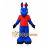 Blue Horse Mascot Costume with Custom Logo Blue Horse Mascot Costume with Custom Logo