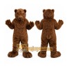 Brown Bear Mascot Costume with Custom Logo
