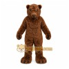 Brown Bear Mascot Costume with Custom Logo