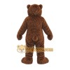 Brown Bear Mascot Costume with Custom Logo