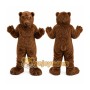 Brown Bear Mascot Costume with Custom Logo