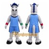 Gray Horse Mascot Costume with Custom Logo Gray Horse Mascot Costume with Custom Logo