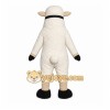 White Sheep Mascot Costume with Custom Logo