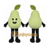 Green Pear Mascot Costume with Custom Logo Green Pear Mascot Costume with Custom Logo