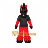 Red Horse Mascot Costume with Custom Logo