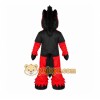 Red Horse Mascot Costume with Custom Logo