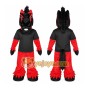 Red Horse Mascot Costume with Custom Logo