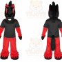 Red Horse Mascot Costume with Custom Logo