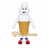 White Ice Cream Mascot Costume with Custom Logo White Ice Cream Mascot Costume with Custom Logo