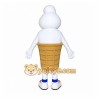 White Ice Cream Mascot Costume with Custom Logo White Ice Cream Mascot Costume with Custom Logo