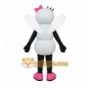 White Insect Mascot Costume with Custom Logo White Insect Mascot Costume with Custom Logo