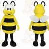 Yellow Bee Mascot Costume with Custom Logo