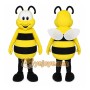 Yellow Bee Mascot Costume with Custom Logo