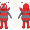 Red Insect Mascot Costume with Custom Logo