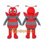 Red Insect Mascot Costume with Custom Logo