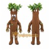 Brown Tree Mascot Costume with Custom Logo