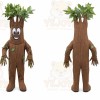Brown Tree Mascot Costume with Custom Logo