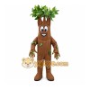 Brown Tree Mascot Costume with Custom Logo