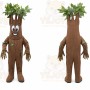 Brown Tree Mascot Costume with Custom Logo