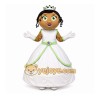 White Princess Mascot Costume with Custom Logo White Princess Mascot Costume with Custom Logo