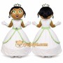 White Princess Mascot Costume with Custom Logo