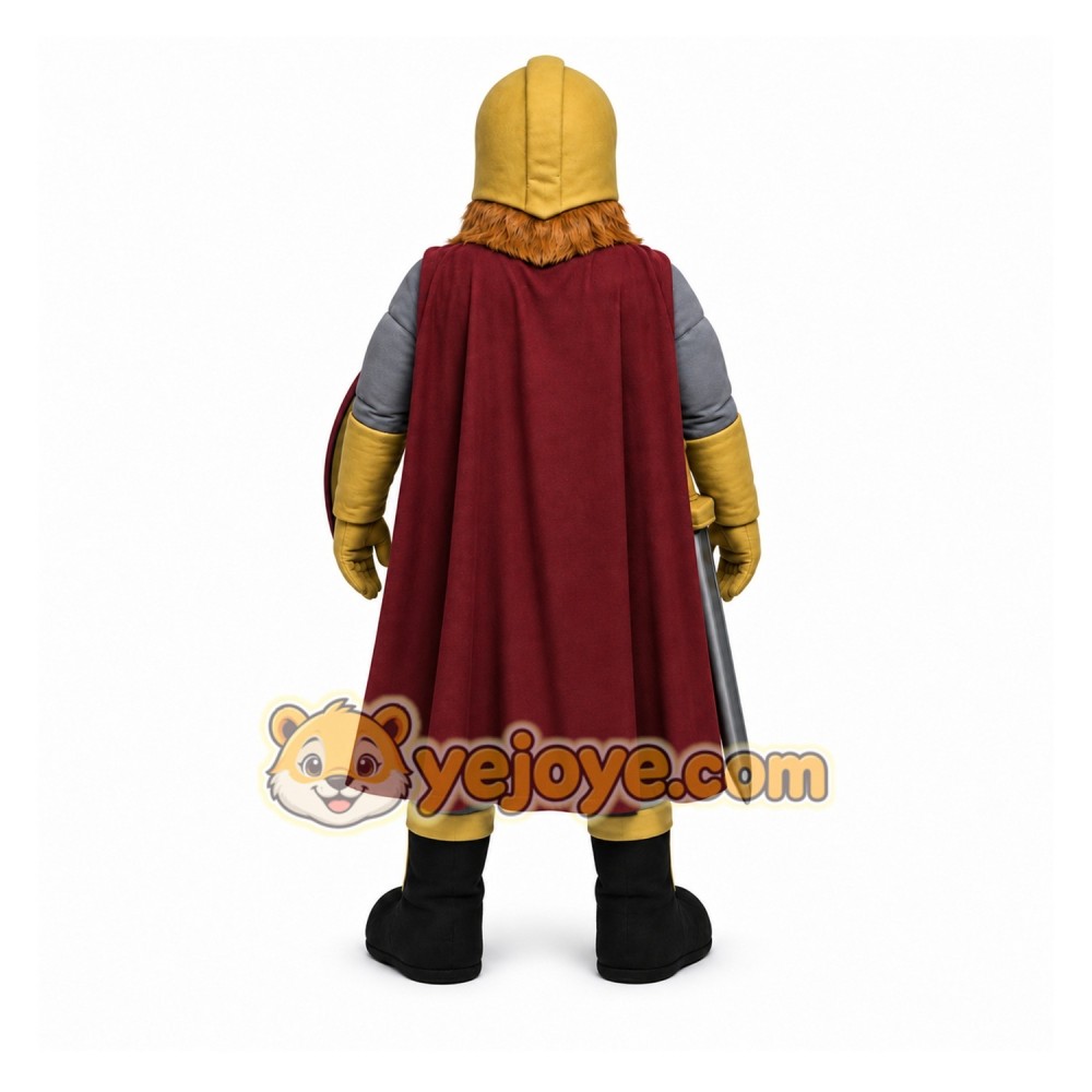 Yellow Knight Mascot Costume with Custom Logo Yellow Knight Mascot Costume with Custom Logo