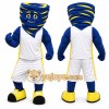 Blue Tornado Mascot Costume with Custom Logo