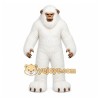 White Yeti Mascot Costume with Custom Logo