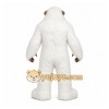 White Yeti Mascot Costume with Custom Logo