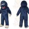 Blue Gorilla Mascot Costume with Custom Logo