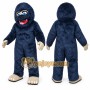Blue Gorilla Mascot Costume with Custom Logo