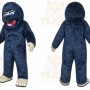 Blue Gorilla Mascot Costume with Custom Logo