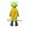 Green Alien Mascot Costume with Custom Logo