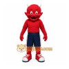 Red Devil Mascot Costume with Custom Logo Red Devil Mascot Costume with Custom Logo