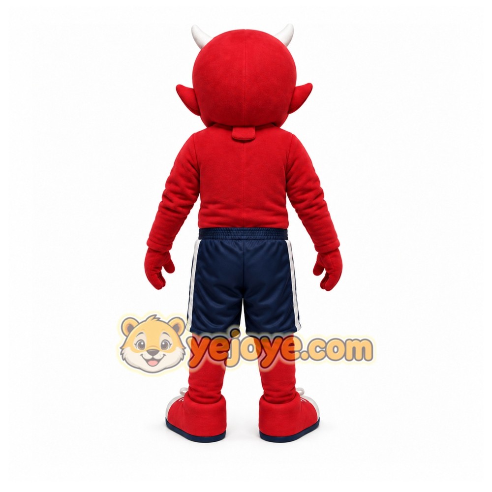 Red Devil Mascot Costume with Custom Logo Red Devil Mascot Costume with Custom Logo