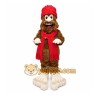 Brown Bear Mascot Costume with Custom Logo Brown Bear Mascot Costume with Custom Logo
