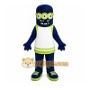 Blue Alien Mascot Costume with Custom Logo Blue Alien Mascot Costume with Custom Logo